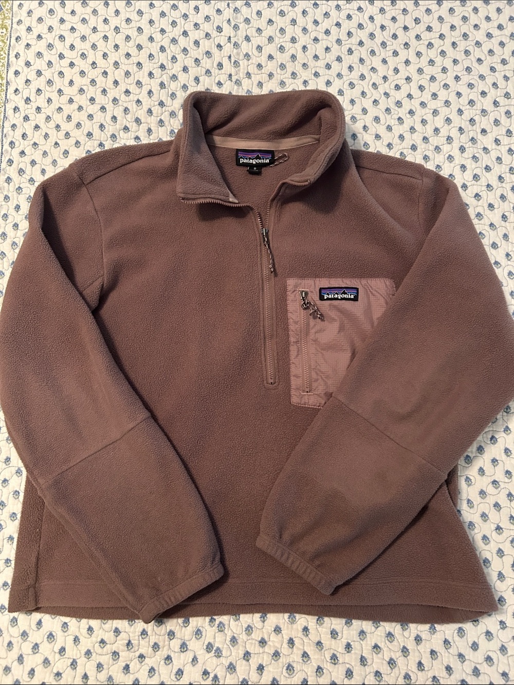 Patagonia Microdini Brown Half-Zip Fleece Pullover